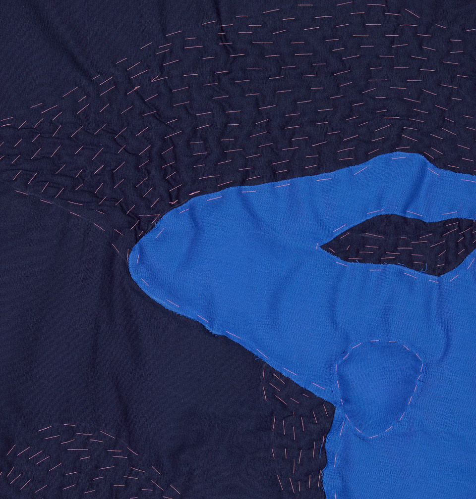 Detail of the stitched blanket surface